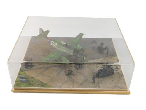 A model of a WWII German Messerschmitt BF109E-3