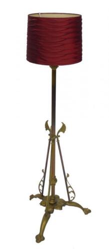A Regency style brass standard lamp