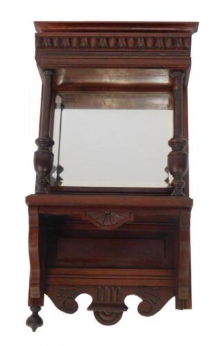 A Victorian mahogany wall mirror