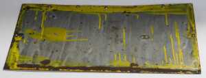 A TRIUMPH CYCLES enamel advertising sign, AGENCY FOR TRIUMPH CYCLES, yellow ground with black... - 3