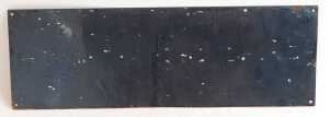 A ROADFINDER CYCLE TYRES enamel advertising sign, red ground, white lettering, 21cm x 61cm. (AF) - 3