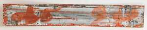 A NEW HUDSON CYCLES enamel advertising sign, red ground with white lettering, 82cm x 13cm. (AF) - 3