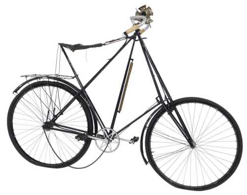 A Dursley Pedersen bicycle, the black frame bearing crest for RA Lister and Co Dursley, with...