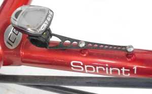An ICE Sprint 1 recumbent tricycle, on a red frame model 4130, with cat eye micro wireless CC-MC... - 5