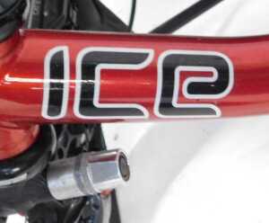 An ICE Sprint 1 recumbent tricycle, on a red frame model 4130, with cat eye micro wireless CC-MC... - 6