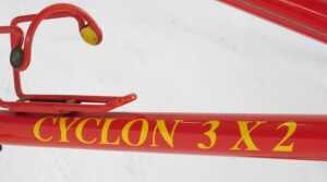 A Cyclon 3x2 tandem trike, with a red painted frame, Sellem Italia Turbo front seat and Selle... - 5