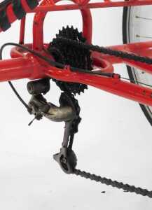 A Cyclon 3x2 tandem trike, with a red painted frame, Sellem Italia Turbo front seat and Selle... - 7