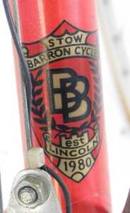 A Reynolds tricycle, the red model 531 frame with Barron advertising, having racing style... - 4