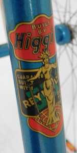 A Higgins Ultralite tricycle, the turquoise frame with crest, having GB chrome handles and Super... - 5