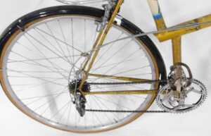 A Velos Tour de France bicycle, with a metallic yellow Reynolds 531 frame, Titan handlebars, ALP... - 7
