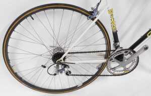 A Gitane bicycle, the Columbus Gara Conform black and white frame with adjustable racing... - 7