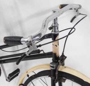 A 20thC lady's bicycle, the painted black frame with chrome handlebars, a Brooks leather seat,... - 3