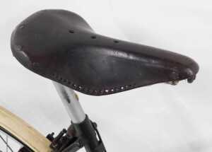 A 20thC lady's bicycle, the painted black frame with chrome handlebars, a Brooks leather seat,... - 4