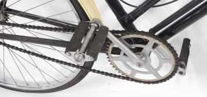A 20thC lady's bicycle, the painted black frame with chrome handlebars, a Brooks leather seat,... - 5