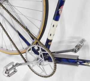 A James Fothergill of Liverpool bicycle, the Royal blue and cream banded frame with applied... - 5
