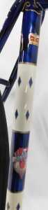 A James Fothergill of Liverpool bicycle, the Royal blue and cream banded frame with applied... - 8
