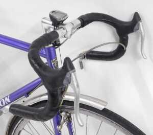 A Barron bicycle, the Reynolds 531 purple frame with Cirelli handlebars and Shimano 105 brakes,... - 3
