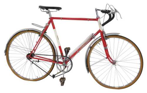 A Carlton Cycles Flyer bicycle, with a Reynolds 537 red and white frame, with TB component...
