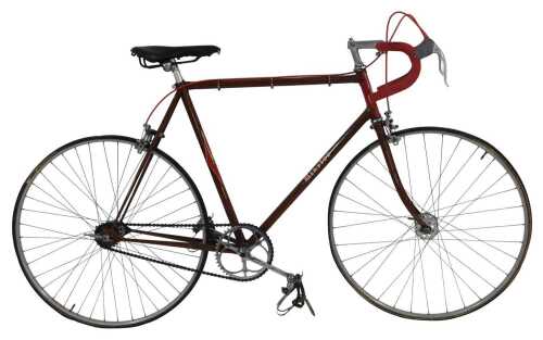 A Minister Cycles bicycle, the brown frame, with GB handlebars and brakes, and a Mansfield...