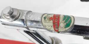 A Dayton Cycle bicycle, with a red frame and crest, Velrome chrome handlebars and Universal... - 6