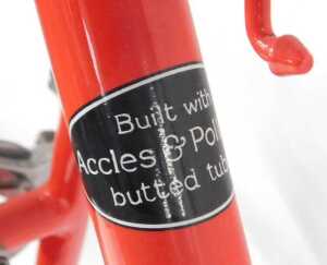 A Dayton Cycle bicycle, with a red frame and crest, Velrome chrome handlebars and Universal... - 9