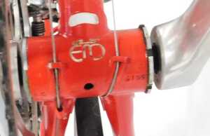 An Eddy Merckx bicycle, with a red, blue and white Columbus SL frame, with applied labels and... - 10