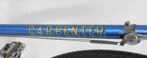 A Carpenter bicycle, the blue frame with M Kit chrome handlebars, Universal Super 68 brakes, and... - 4