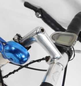 A Mercian Cycles bicycle, the blue and white painted Reynolds 531 frame with applied crests and... - 4