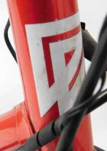 An Olagnero bicycle, the red Columbus Cara frame, with bound handlebars and Shimano 105 brakes,... - 9