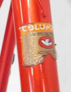An Olagnero bicycle, the red Columbus Cara frame, with bound handlebars and Shimano 105 brakes,... - 10