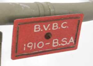 A BSA lady's bicycle, the black frame with gold and red painted line decoration, mounted with a... - 4