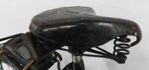 A BSA lady's bicycle, the black frame with gold and red painted line decoration, mounted with a... - 8