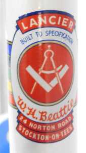 A WH Beattie Lancier bicycle, with a Reynolds 531 cream frame with multicoloured banding,... - 5