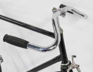 A Grandex bicycle, the black frame with chrome handlebars, GB Hiduminium brakes, and a Mansfield... - 3