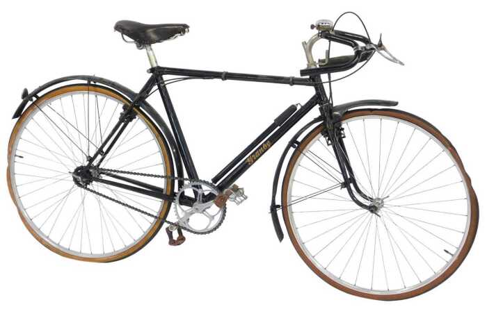 A Granby bicycle, with a black Reynolds 531 black frame, Owen Hildreth chrome bell and a Brooks...