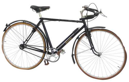 A Granby bicycle, with a black Reynolds 531 black frame, Owen Hildreth chrome bell and a Brooks...