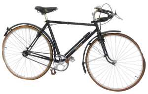 A Granby bicycle, with a black Reynolds 531 black frame, Owen Hildreth chrome bell and a Brooks...