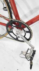 A Delta Sportive bicycle, the red bicycle frame with Zeus brakes, and a Cinelli leather seat, on... - 4