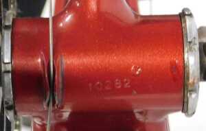 A Delta Sportive bicycle, the red bicycle frame with Zeus brakes, and a Cinelli leather seat, on... - 9