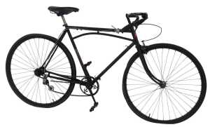 A Tridon Saint Amand Cher bicycle, the black frame with applied and later crest and some partial...