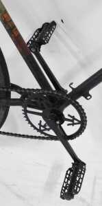 A Tridon Saint Amand Cher bicycle, the black frame with applied and later crest and some partial... - 5