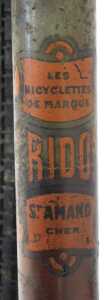 A Tridon Saint Amand Cher bicycle, the black frame with applied and later crest and some partial... - 6
