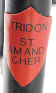 A Tridon Saint Amand Cher bicycle, the black frame with applied and later crest and some partial... - 7