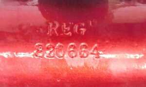 An EB Flyer red framed bicycle, with chrome handlebars, and a Lycett leather seat, on single... - 7