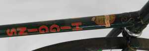 A Higgins bicycle, the green painted frame with Higgins crest, logo and lettering, with chrome... - 4