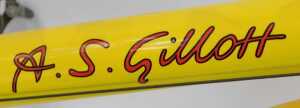 An AS Gillott bicycle, the yellow frame with Southampton Way London SE5 crest, with ALP... - 6