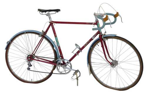 A Viking The Jam Street Model bicycle, with a Reynolds 531 red and turquoise frame, chrome...