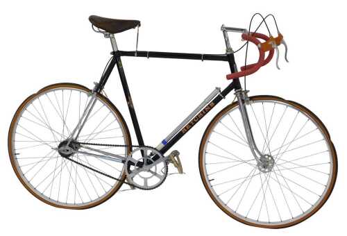 A Hetchins bicycle, with a Reynolds 531 black frame, applied advertising and a Hetchins of...