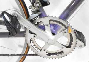 A Cadex Giant bicycle, the purple and black frame Cat Eye CCCL200 Zonda 16R Mavic frame, with... - 5