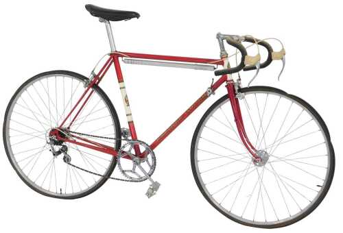 An FH Grubb bicycle, the red and cream frame with applied advertising and crest, with chrome...